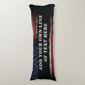 Coussins Longs Ajouter votre propre texte sur grunge American fla (Devant (Vertical))