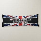 Coussins Longs Ajouter votre texte sur le drapeau anglais Jeu d'o (Dos)
