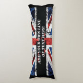 Coussins Longs Ajouter votre texte sur le drapeau anglais Jeu d'o (Devant (Vertical))