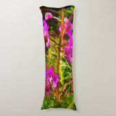 Coussins Longs Alaskan Fireweed Fleur sauvage rose Abstrait (Devant (Vertical))