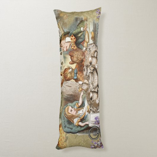 Coussins Longs Alice Adventures in Wonderland Mad Tea Party (Dos (Vertical))