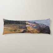 Coussins Longs Alligator américain peint (Devant)