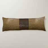 Coussins Longs alligator beige sauvage cuir de crocodile (Dos)