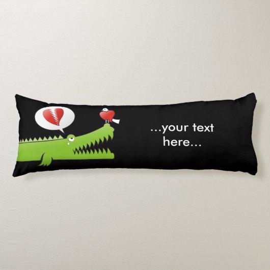 Coussins Longs Alligator en amour (Devant)