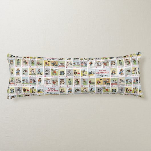 Coussins Longs Alphabet de chat, Louis Wain (Dos)
