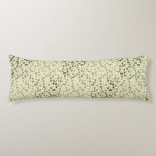 Coussins Longs Alphabets Motif 01 BW.w LYellow BG