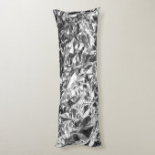 Coussins Longs Aluminium Foil Design couleur argent (Dos (Vertical))