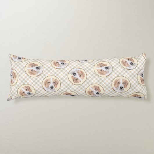 Coussins Longs American Foxhound Red Walker mignonne Peinture Chi (Devant)