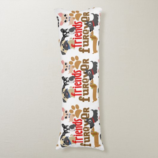 Coussins Longs Amis Chiens Furever Chiens Chiens Chiens Chiens Ch (devant Vertical)