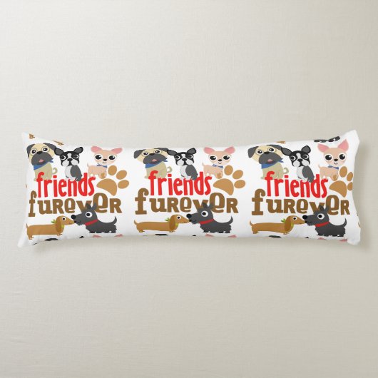 Coussins Longs Amis Chiens Furever Chiens Chiens Chiens Chiens Ch (Devant)