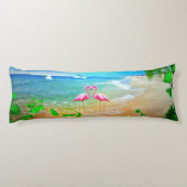 Coussins Longs Amour Flamant rose (Dos)