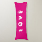 Coussins Longs AMOUR Oreiller corps rose EMMA (Devant (Vertical))