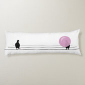 Coussins Longs Amusant mignon Bubble rose Oiseaux de gomme sur un (Dos)