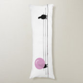 Coussins Longs Amusant mignon Bubble rose Oiseaux de gomme sur un (Devant (Vertical))