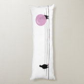 Coussins Longs Amusant mignon Bubble rose Oiseaux de gomme sur un (Dos (Vertical))