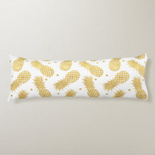 Coussins Longs Ananas étincelants d'or