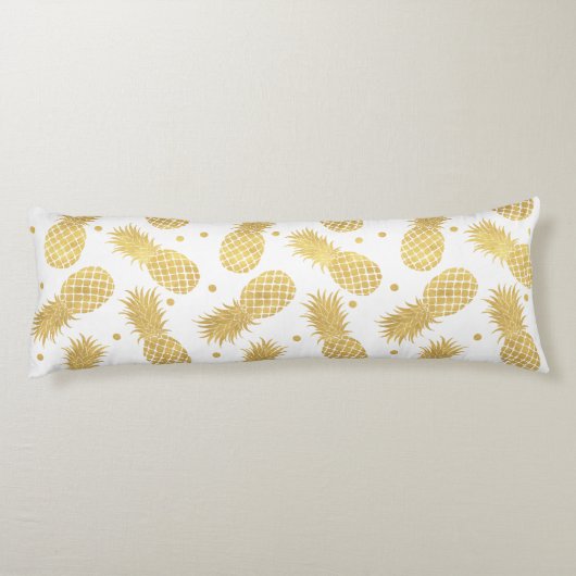 Coussins Longs Ananas Glitzy en or (Dos)