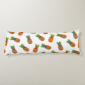 Coussins Longs Ananas sur fond blanc (Dos)