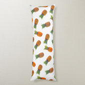 Coussins Longs Ananas sur fond blanc (Dos (Vertical))
