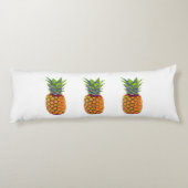 Coussins Longs Ananas sur fond blanc (Dos)