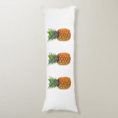 Coussins Longs Ananas sur fond blanc (Devant (Vertical))