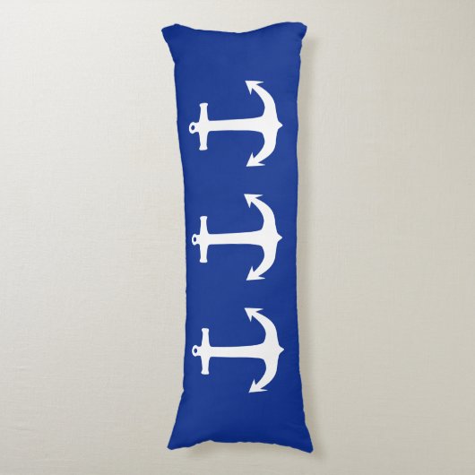 Coussins Longs Ancre blanche + votre fond d'écran & idées (Devant (Vertical))