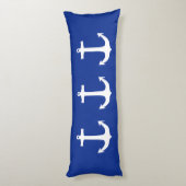 Coussins Longs Ancre blanche + votre fond d'écran & idées (Dos (Vertical))