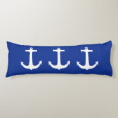 Coussins Longs Ancre blanche + votre fond d'écran & idées (Devant)