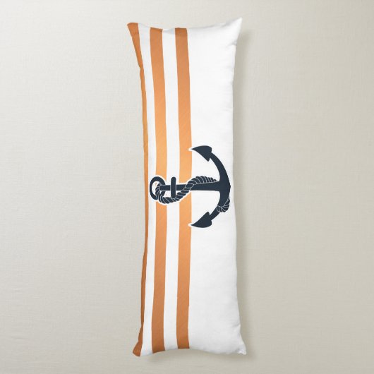 Coussins Longs Ancre et bandes (Dos (Vertical))