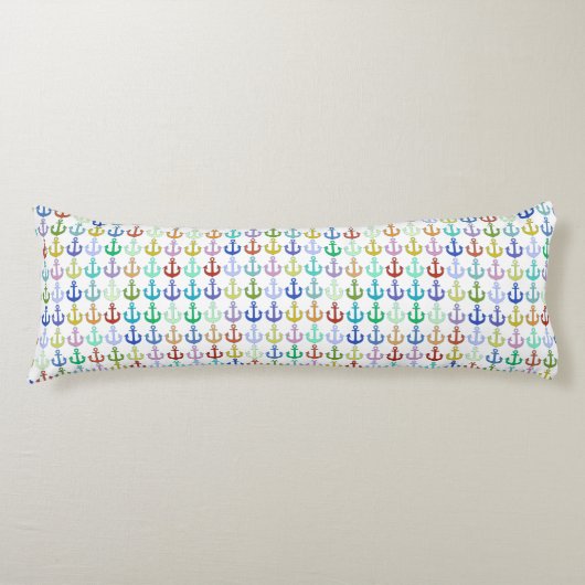 Coussins Longs ancres colorées (Devant)