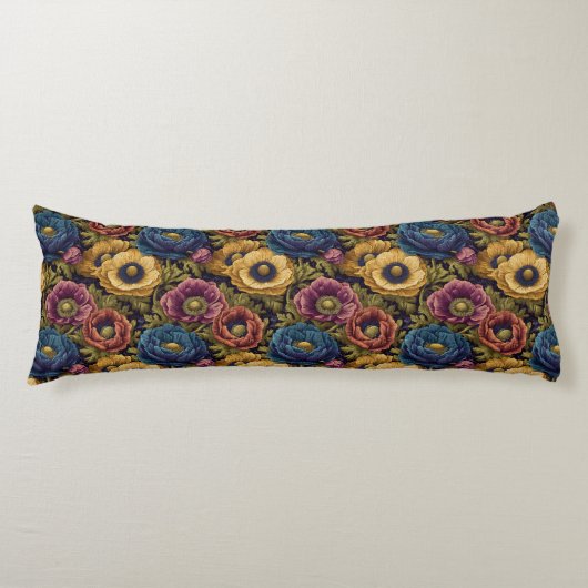Coussins Longs Anémones Fleur Décor Diy Classique Extérieur (Devant)