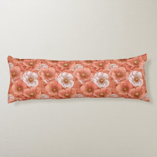 Coussins Longs Anémones Impression Chaleureux Intérieurs Décorati (Dos)