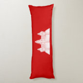 Coussins Longs Angkor Vat Ver.2.0. Temple khmer (Dos (Vertical))