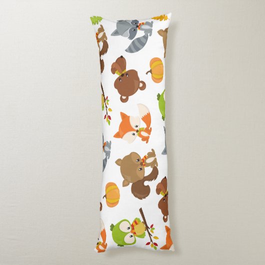 Coussins Longs Animaux de forêt, Animaux de forêt, Animaux d'auto (Dos (Vertical))
