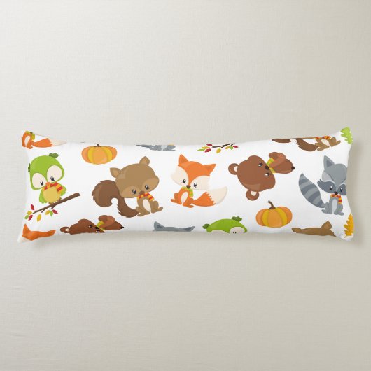 Coussins Longs Animaux de forêt, Animaux de forêt, Animaux d'auto (Devant)