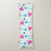 Coussins Longs Animaux de mer, Vie de mer, poulpe, méduses, Coeur (Dos (Vertical))