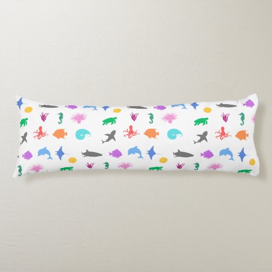 Coussins Longs Animaux marins à motifs (Devant)
