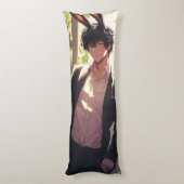 Coussins Longs Anime Ikemen Lapin Élégant (Dos (Vertical))