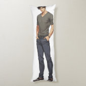 Coussins Longs Anime Man Handsome Zaddy (Dos (Vertical))