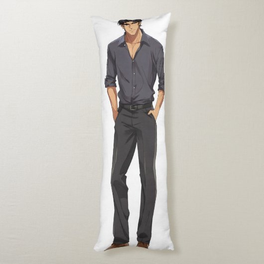 Coussins Longs Anime Zaddy Handsome Man (Dos (Vertical))