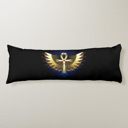 Coussins Longs Ankh or avec ailes (Devant)