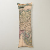 Coussins Longs Antique vieille carte inspirée (11) (Dos (Vertical))