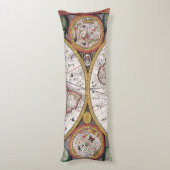 Coussins Longs Antique vieille carte inspirée (12) (Dos (Vertical))