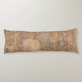 Coussins Longs Antique vieille carte inspirée (13) (Dos)