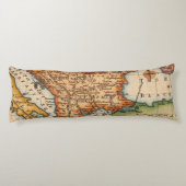 Coussins Longs Antique vieille carte inspirée (2) (Dos)