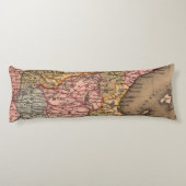 Coussins Longs Antique vieille carte inspirée (5) (Dos)