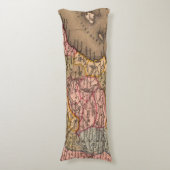 Coussins Longs Antique vieille carte inspirée (5) (Devant (Vertical))