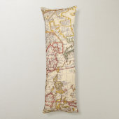 Coussins Longs Antique vieille carte inspirée (6) (Dos (Vertical))