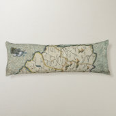 Coussins Longs Antique vieille carte inspirée (7) (Dos)