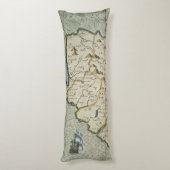 Coussins Longs Antique vieille carte inspirée (7) (Dos (Vertical))